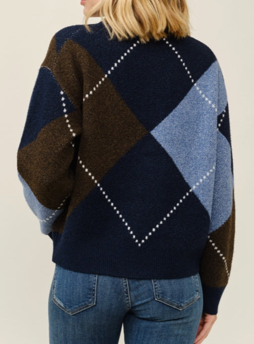 Sweater - Cielo-Navy, blue, brown - Extra large