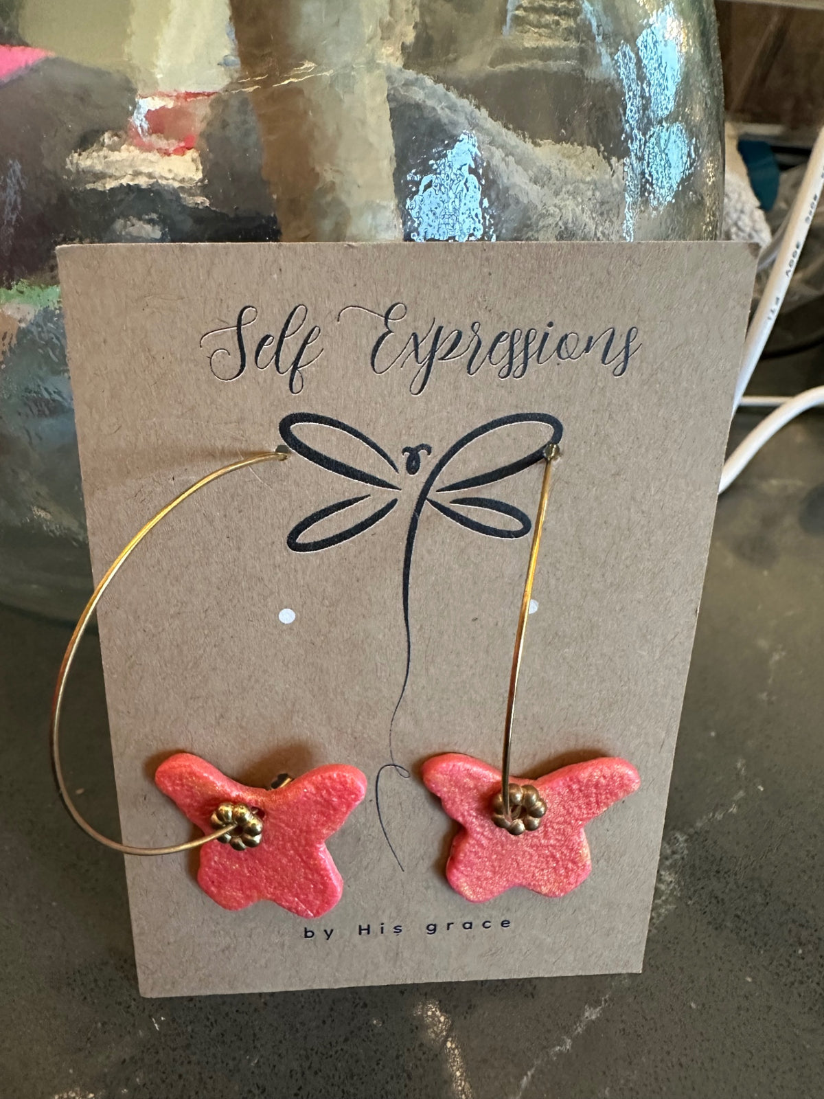 Jewelry - Small orange colored butterflies - Small