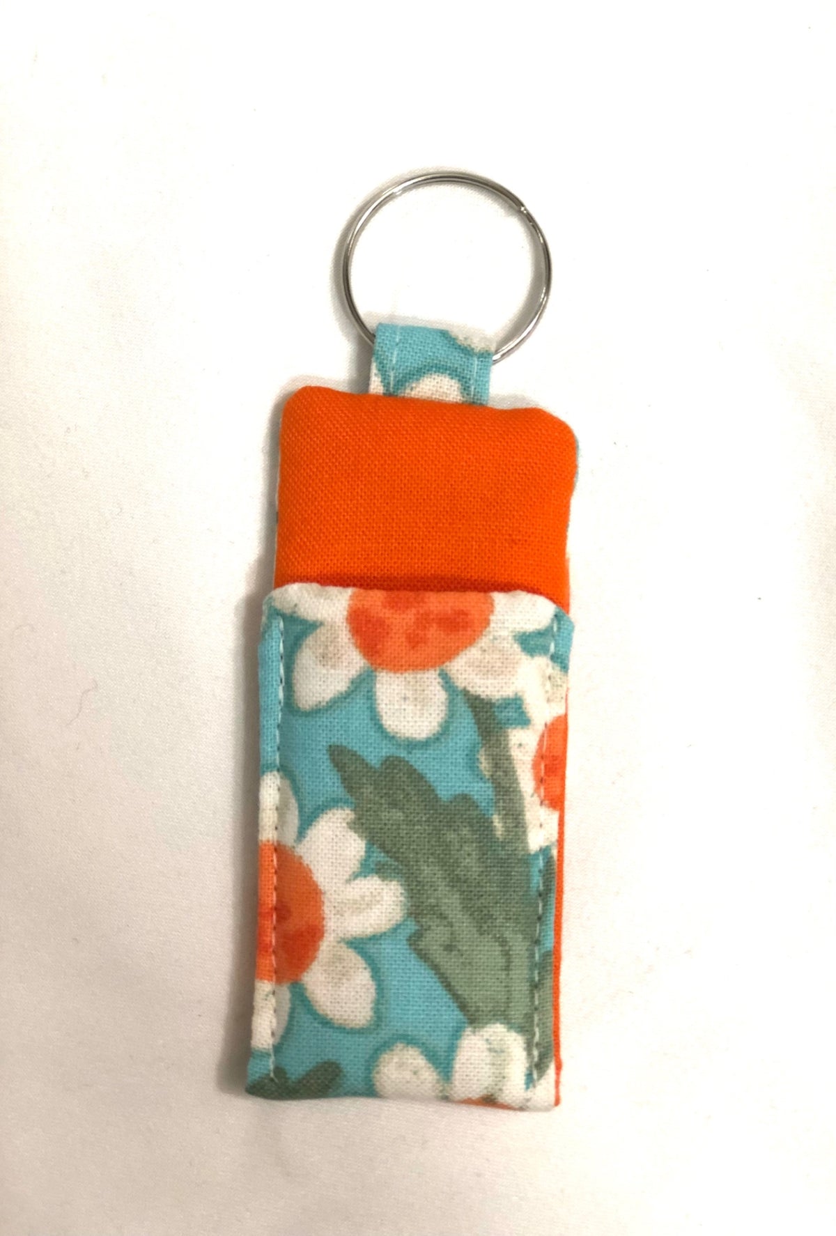 Orange and White Flowers Chapstick Holder