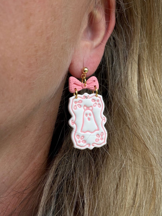 Girly Pink Bow Ghost