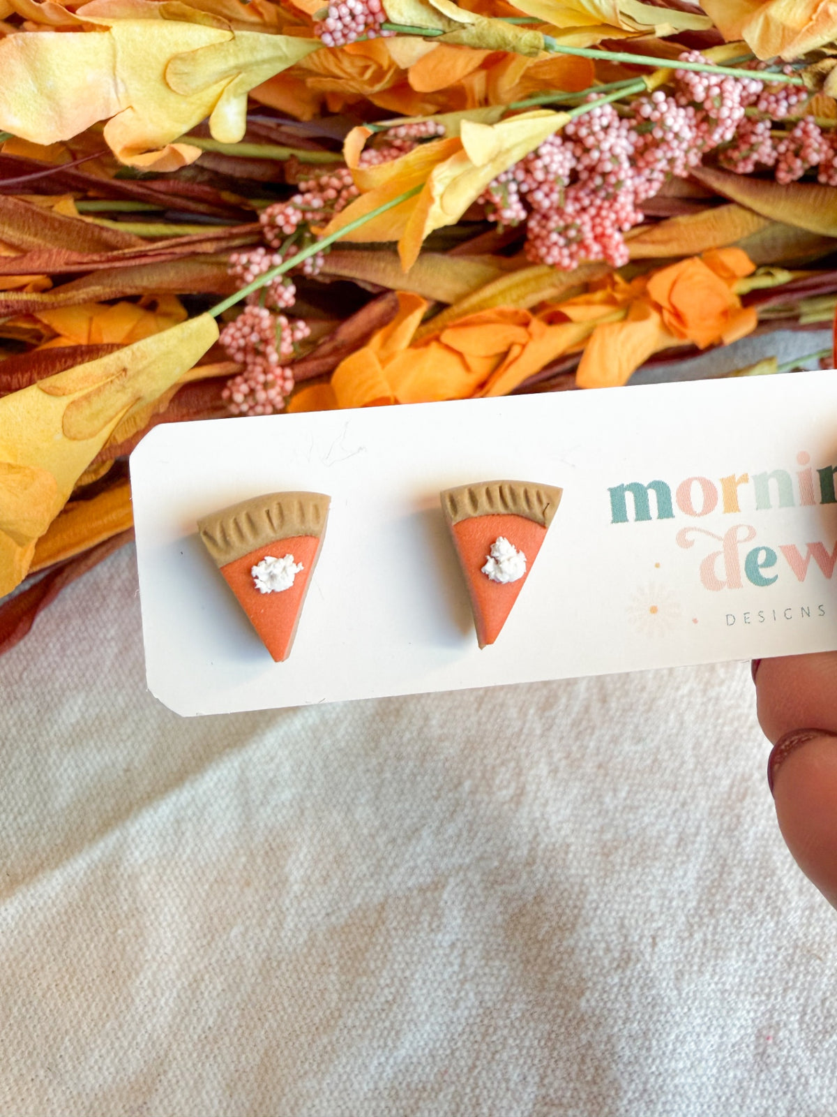 Pumpkin Pie Slice Studs