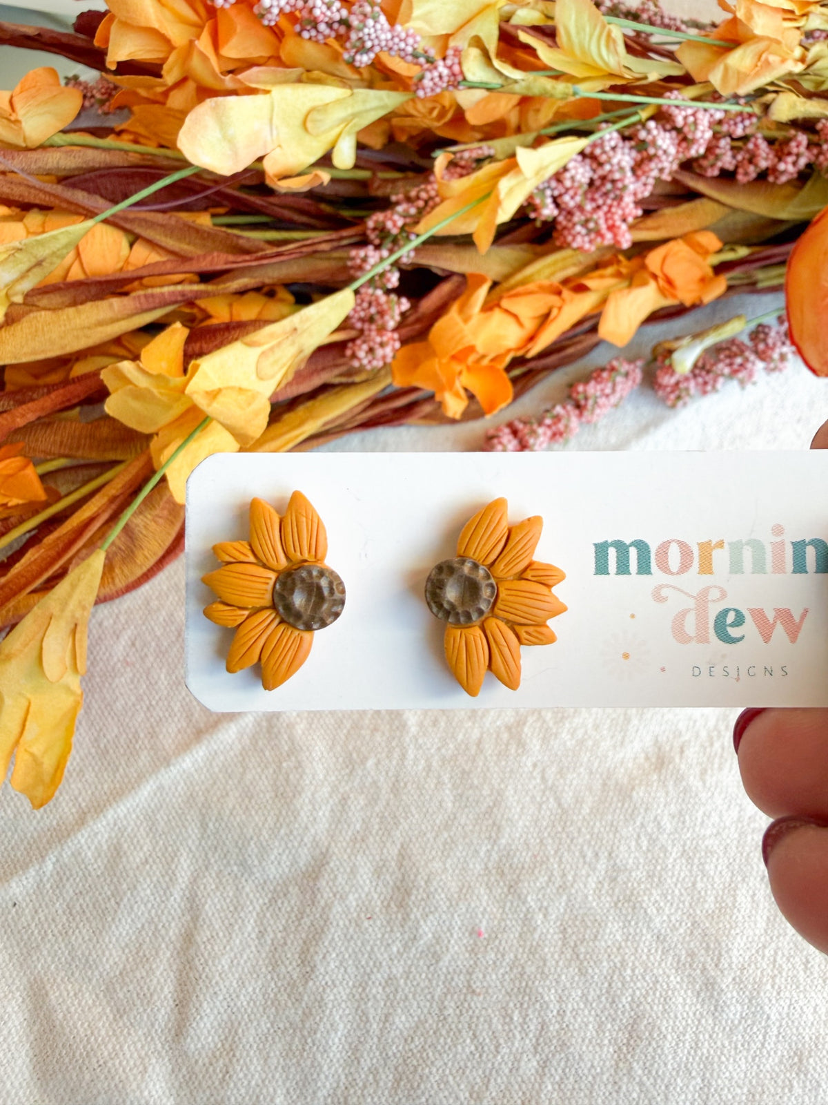 Half Sunflower Studs