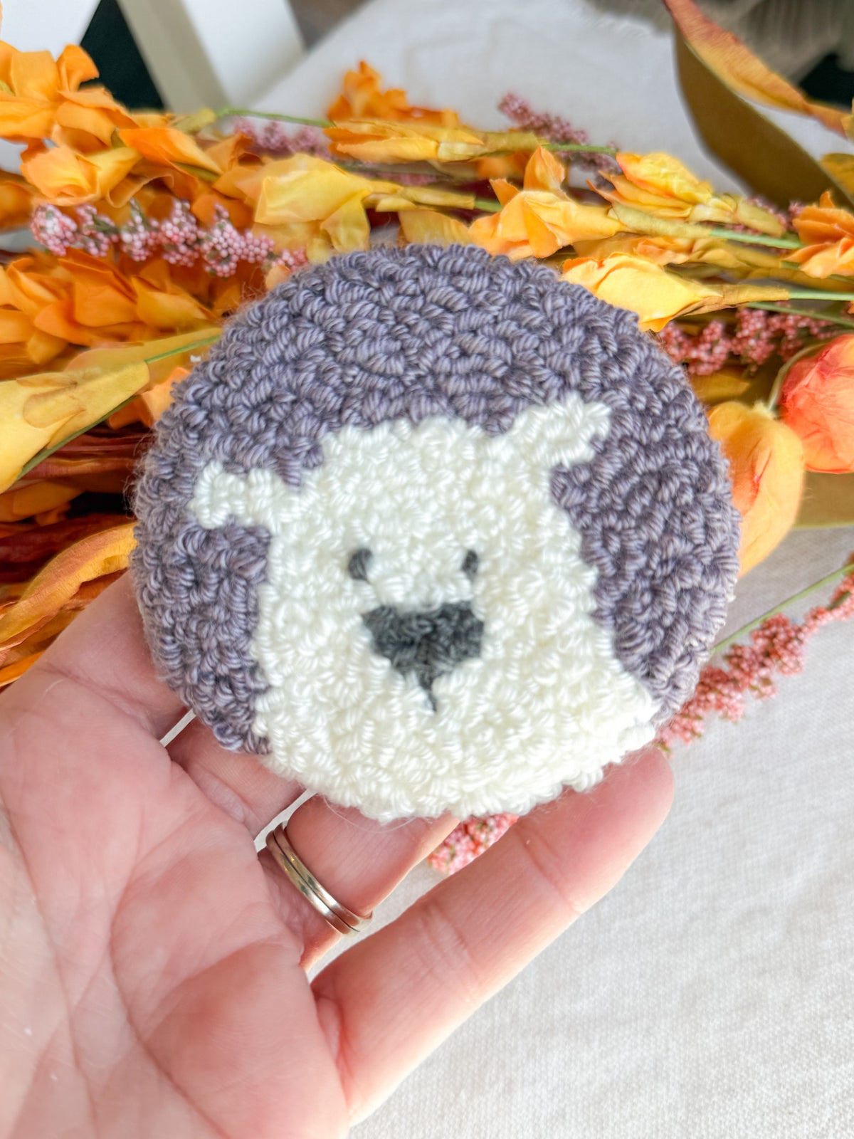 Polar Bear Head Car Mug Rug Coaster