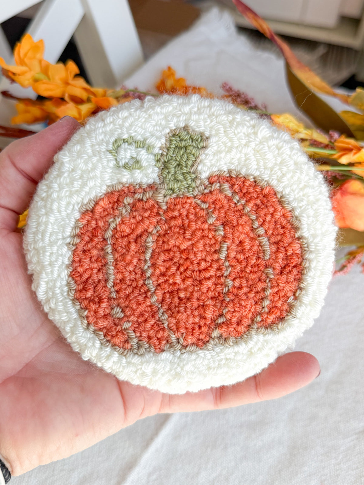 Pumpkin Mug Rug Coaster