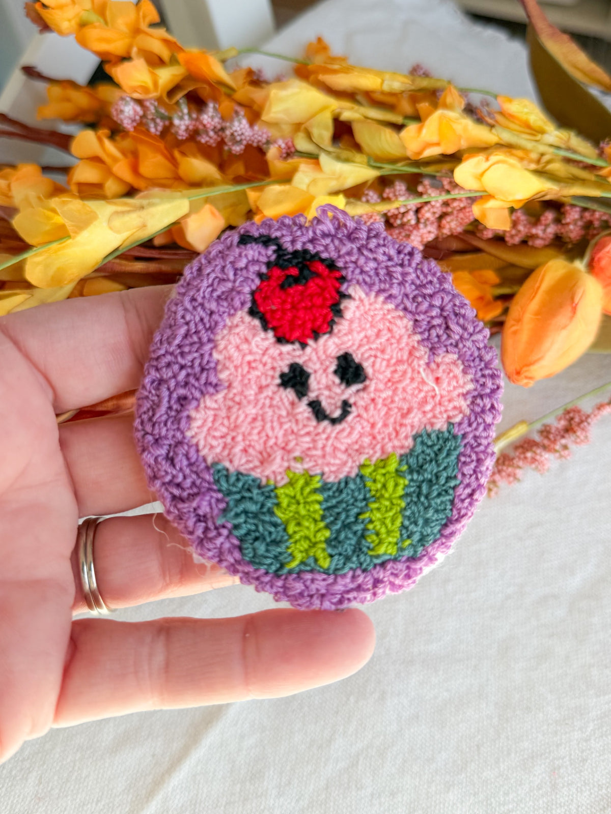 Cupcake Car Mug Rug Coaster