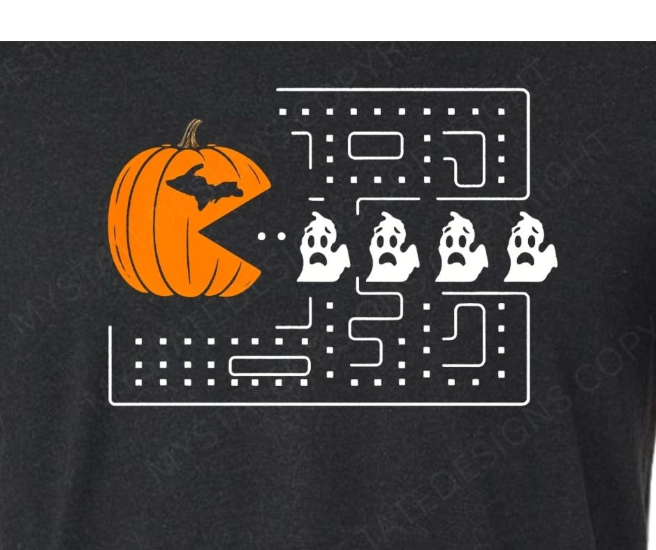Halloween Michigan UP Eats the Mitten T-Shirt - SMALL