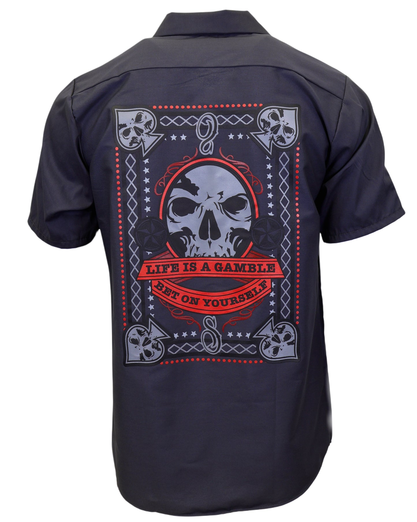 The "Gambler" Embroidered Industrial Shop Shirt