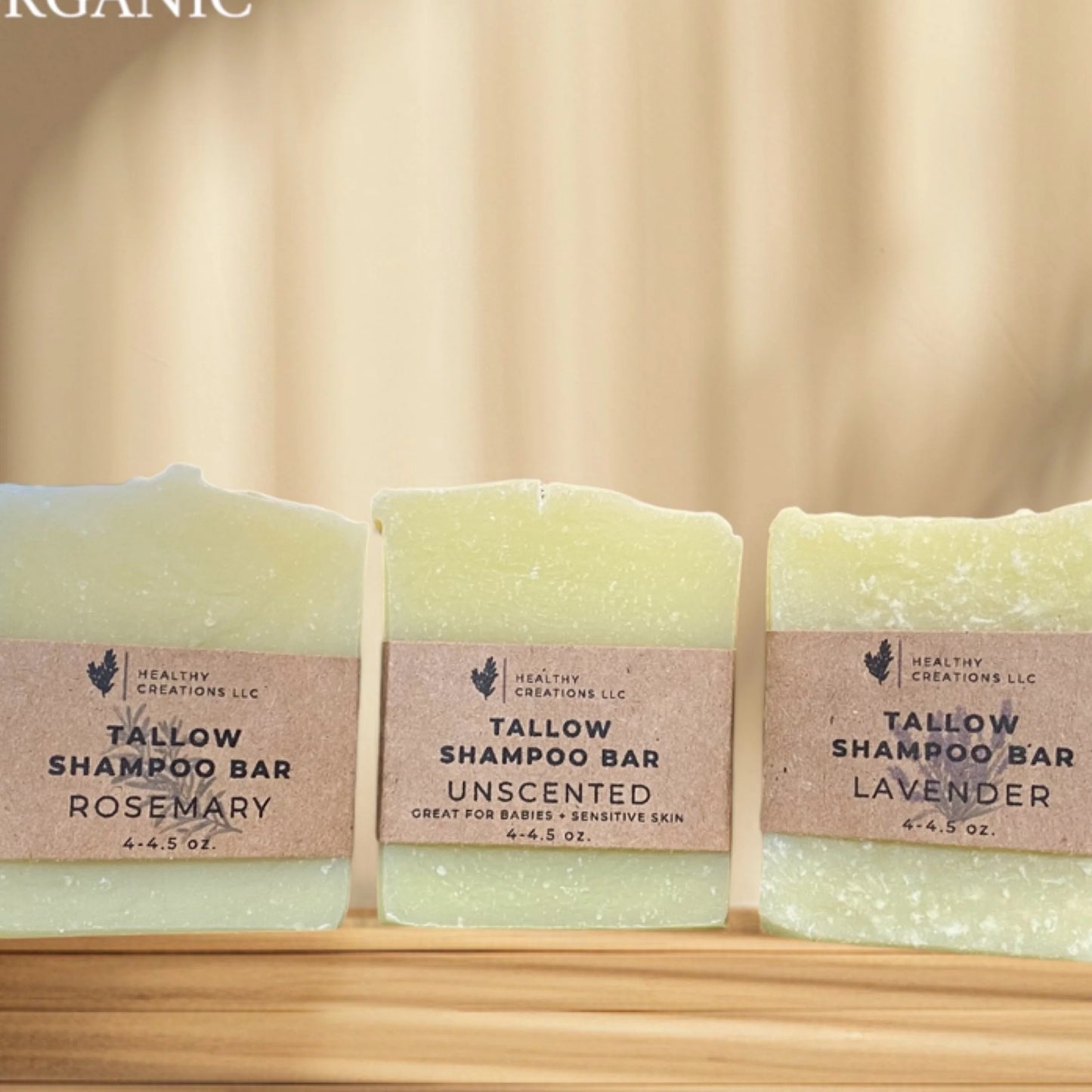 Organic tallow shampoo bars
