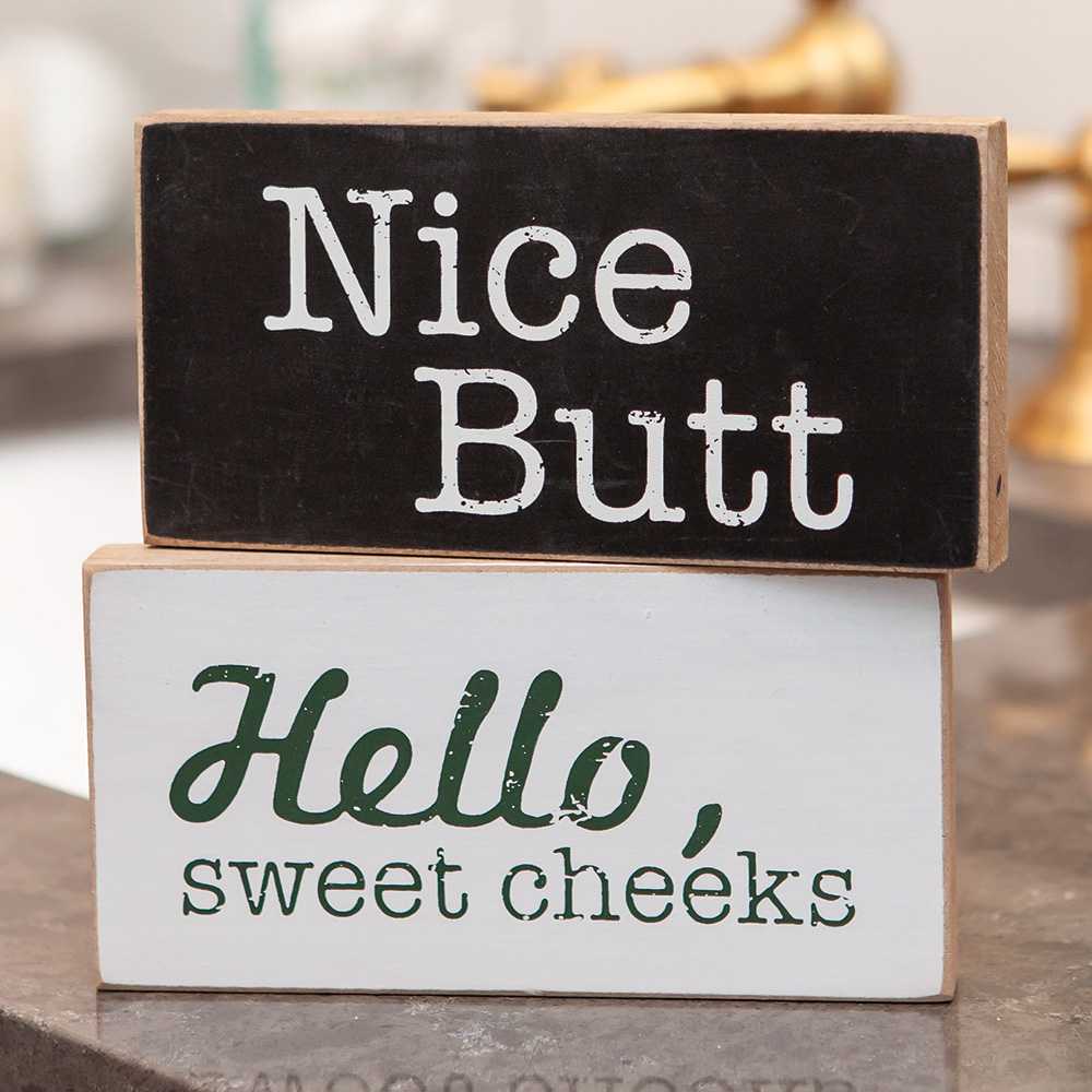 Hello, Sweet Cheeks Block Sign