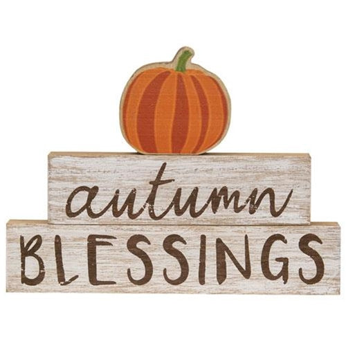 Autumn Blessings Pumpkin Stackers – Set of 3
