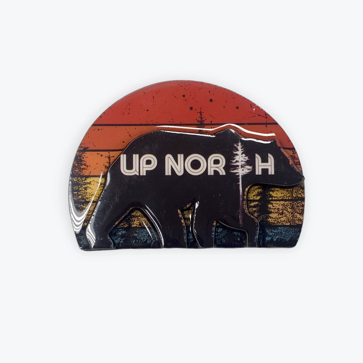 Up North Bear 3D Epoxy Magnet – 3"