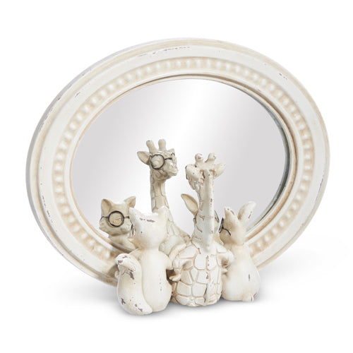 CRITTER FRIENDS WITH GLASSES MIRRORED DECOR