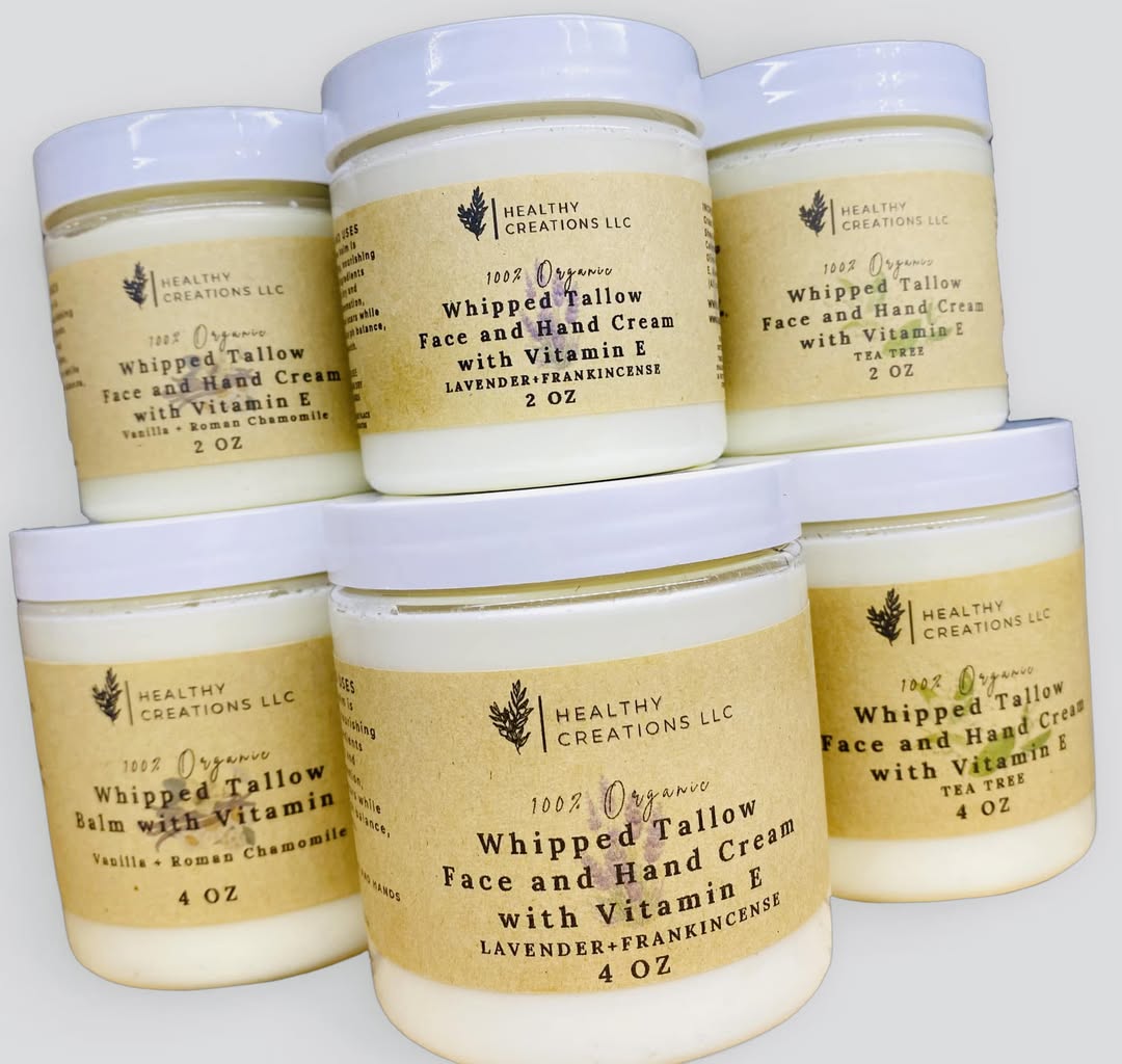 Whipped Tallow Face and Hand Cream w/ Vitamin E