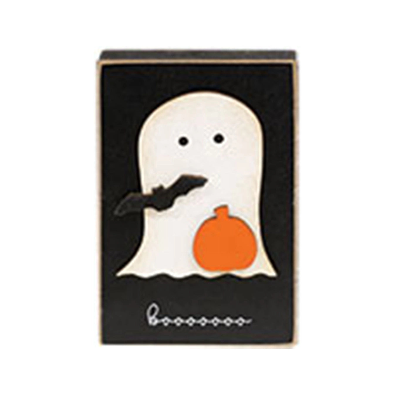 Boooo Pumpkin & Bat Ghost Block