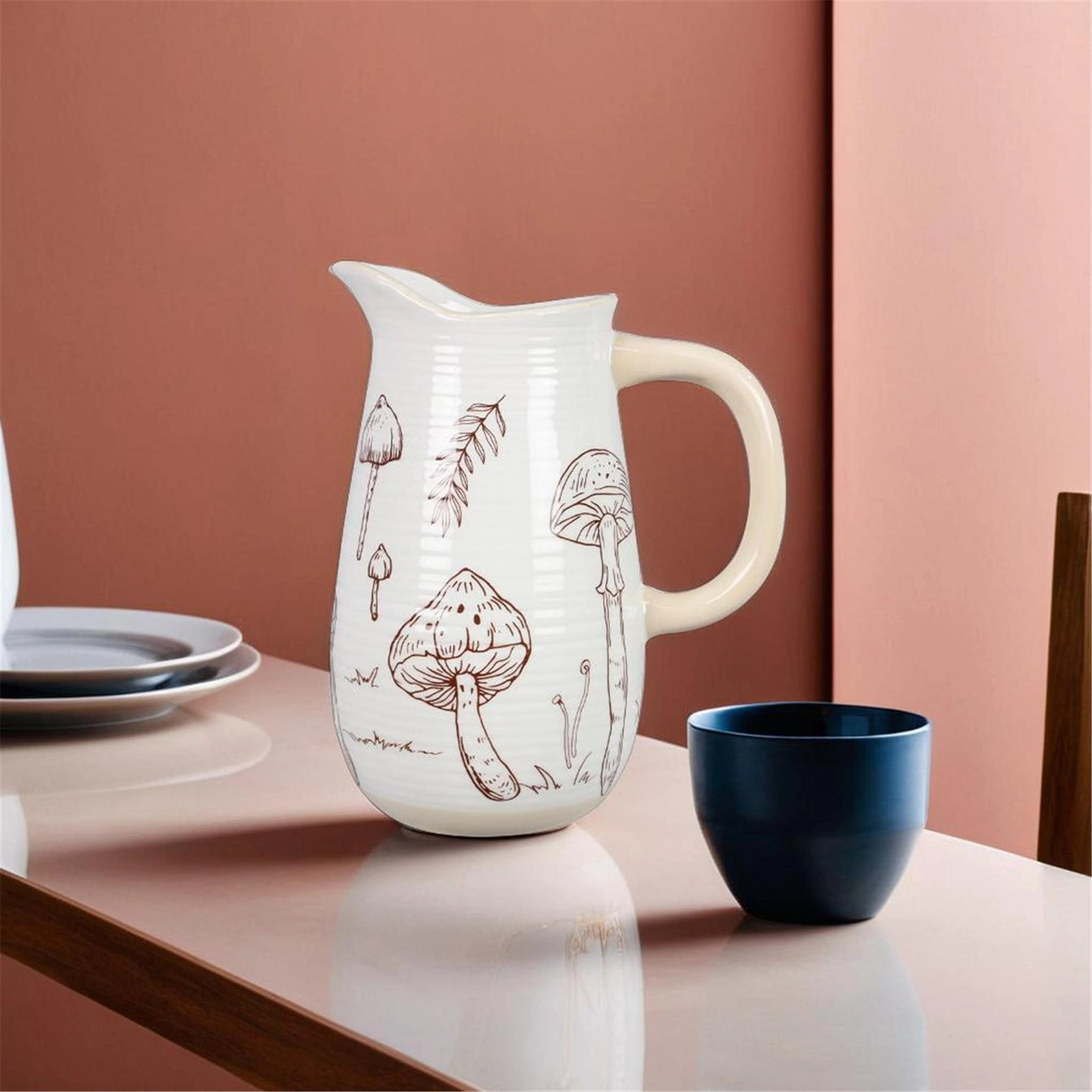 Ceramic Mushroom Vase/Water Pitcher