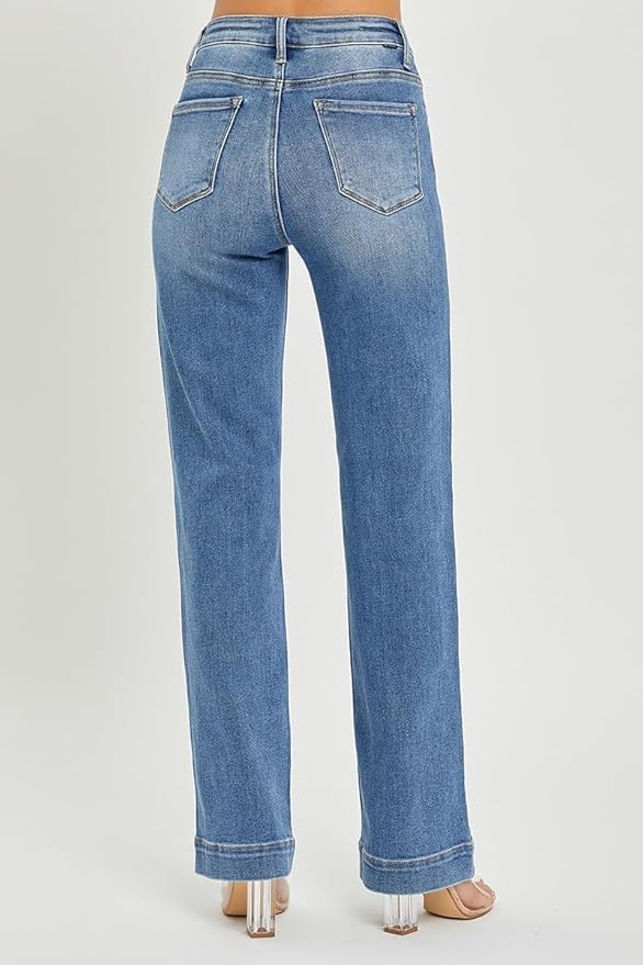 Risen Jeans - High Rise Straight Jeans - RDP5444