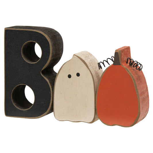 βBooβ Ghost & Pumpkin Blocks β Set of 3