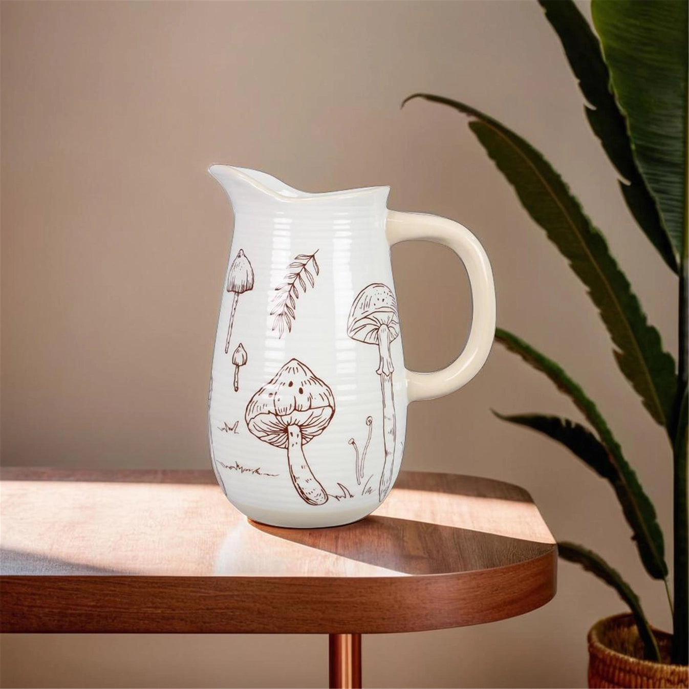 Ceramic Mushroom Vase/Water Pitcher