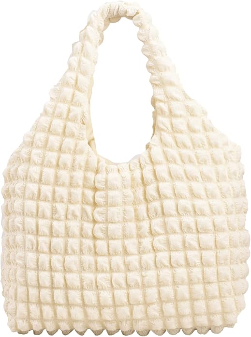 Bubble Large Shoulder Bags for Women Puff Tote Handbag and Purse Cloud Casual Shopping Travel Bag Lightweight