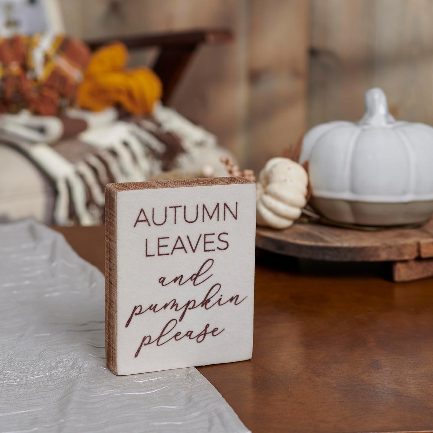 Autumn Leaves and Pumpkins Please, velvet background