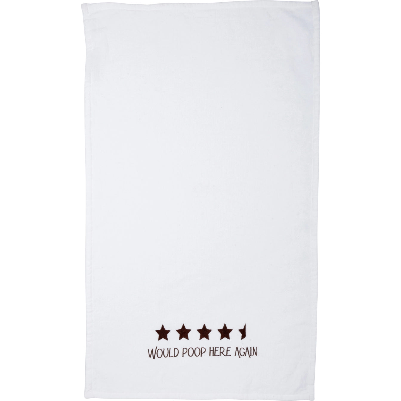 Would Poop Here Again Hand Towel