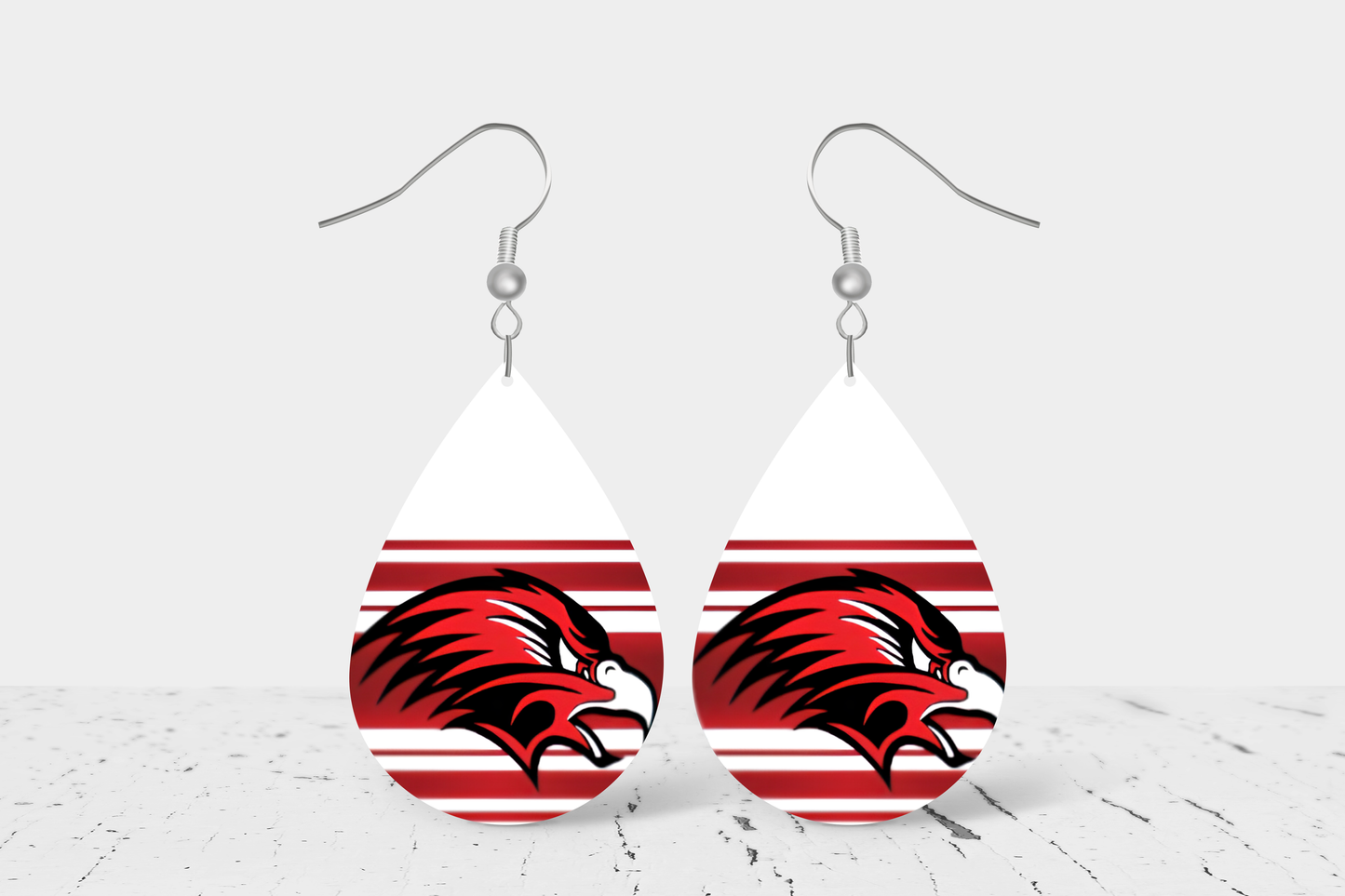 Teardrop Earrings - School Spirit - Allendale Falcons (2)