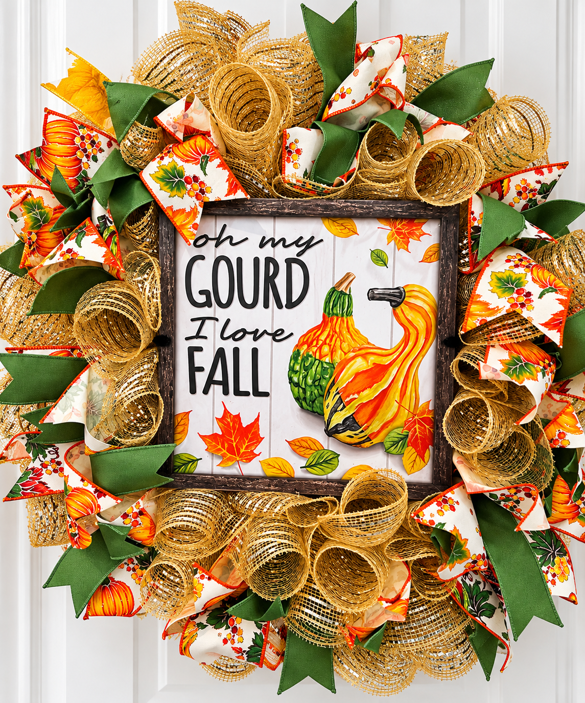 Oh My Gourd I Love Fall Handmade Wreath – M & M Creations
