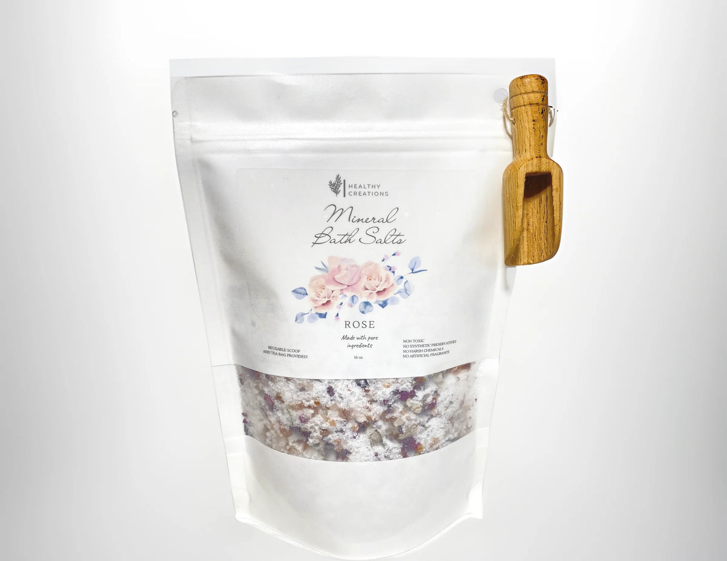Luxurious Rose Herbal Bath Salts ~ 16oz