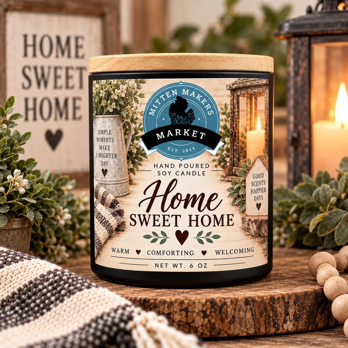 Soy Candle – 6 oz - Home Sweet Home