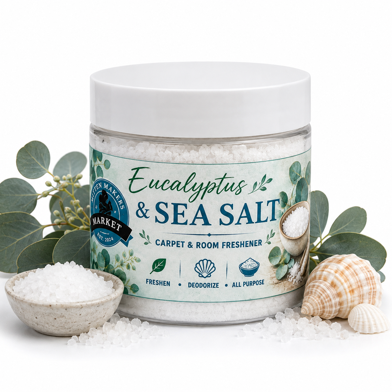 Carpet & Room Freshener - Eucalyptus & Sea Salt – 4 oz