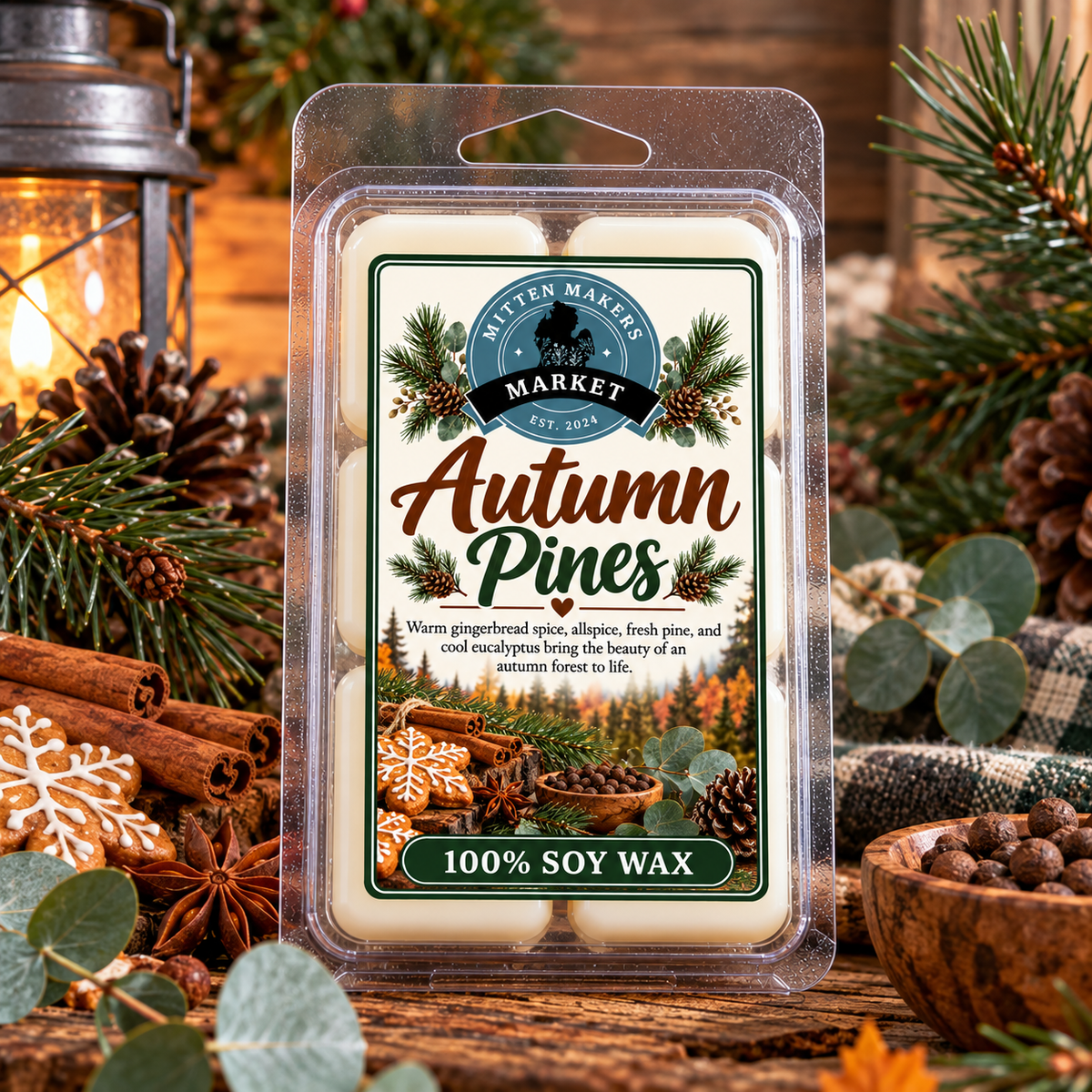 Soy Wax Melts (100%) - Autumn Pines