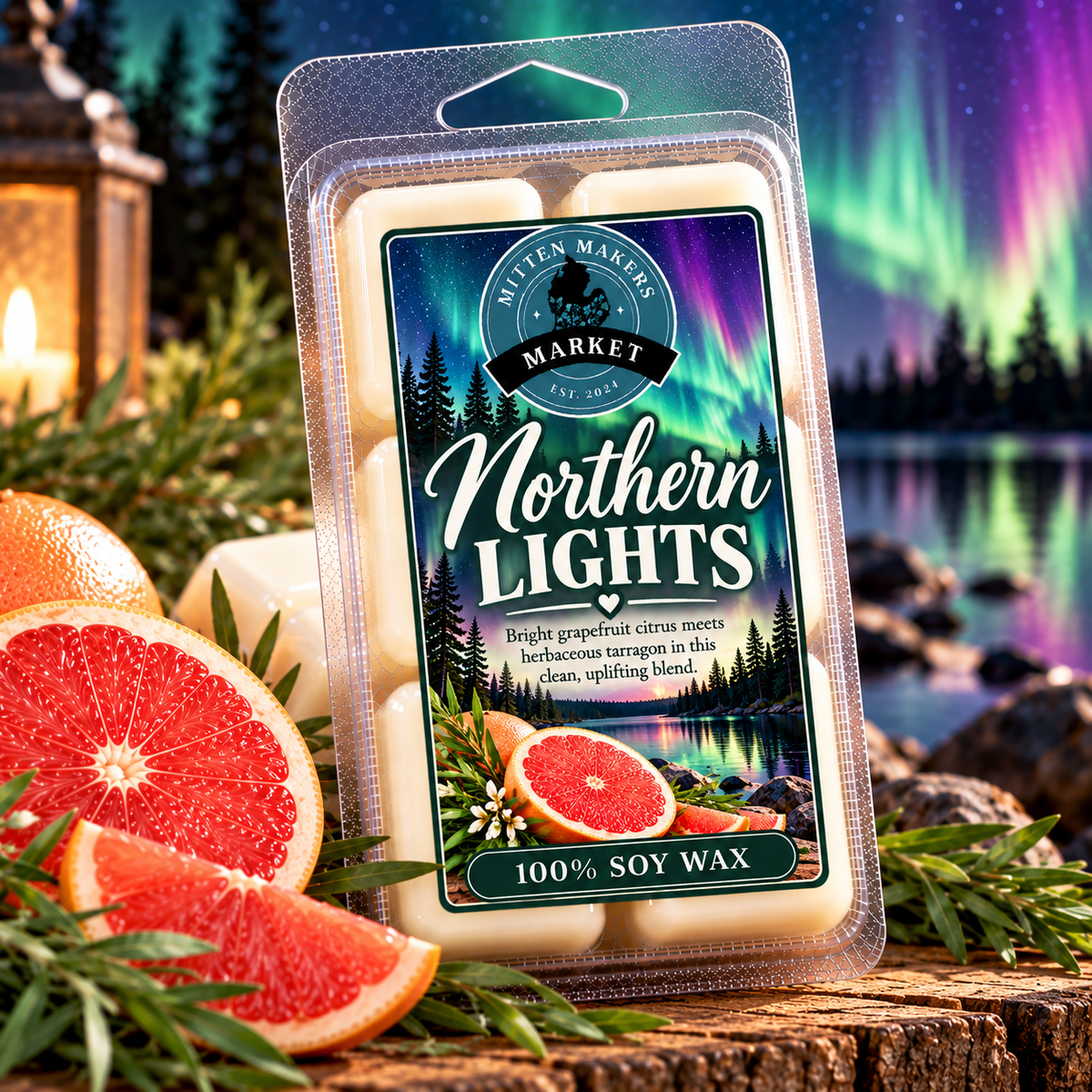 Soy Wax Melts (100%) - Northern Lights