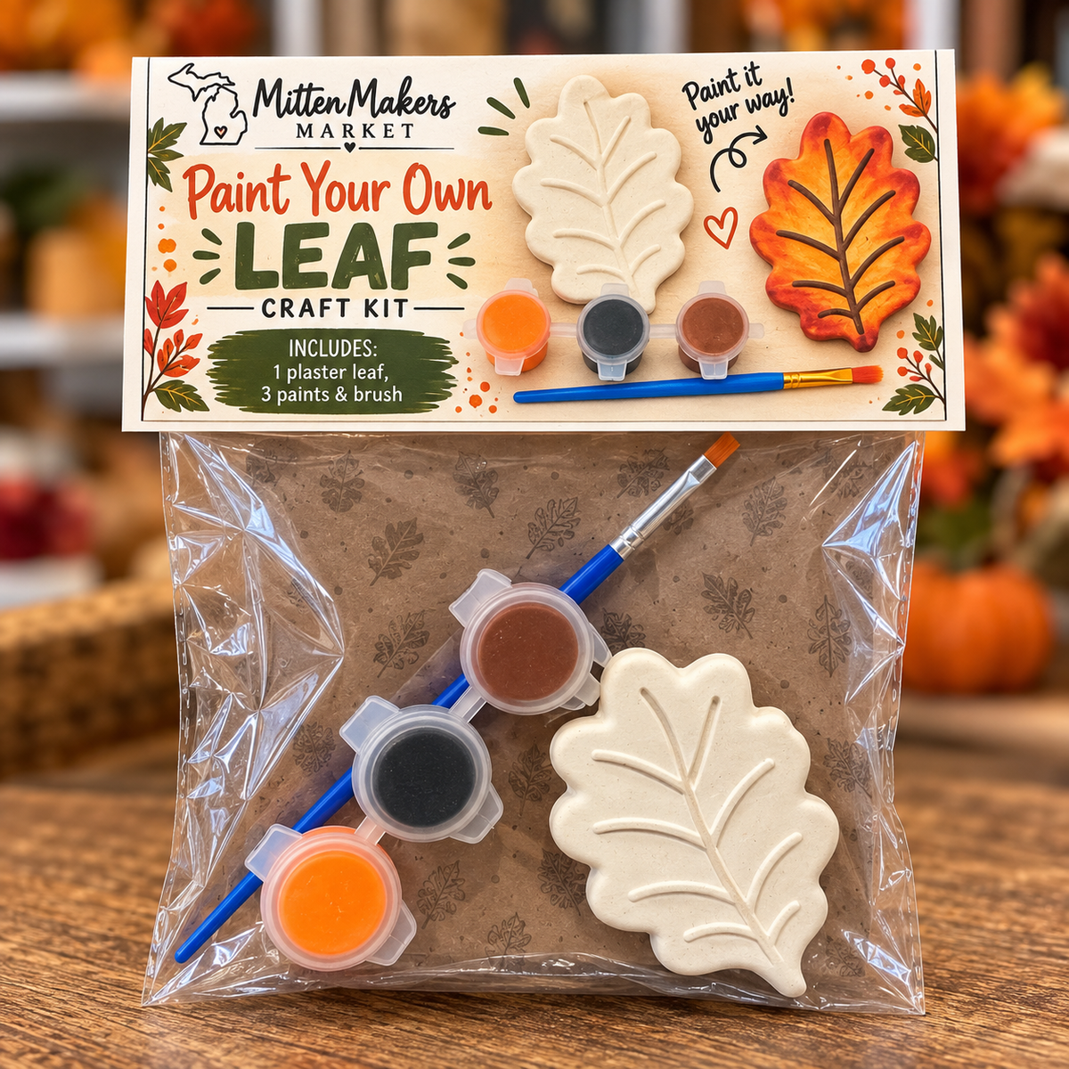 Paint Your Own Oak Leaf Craft Kit