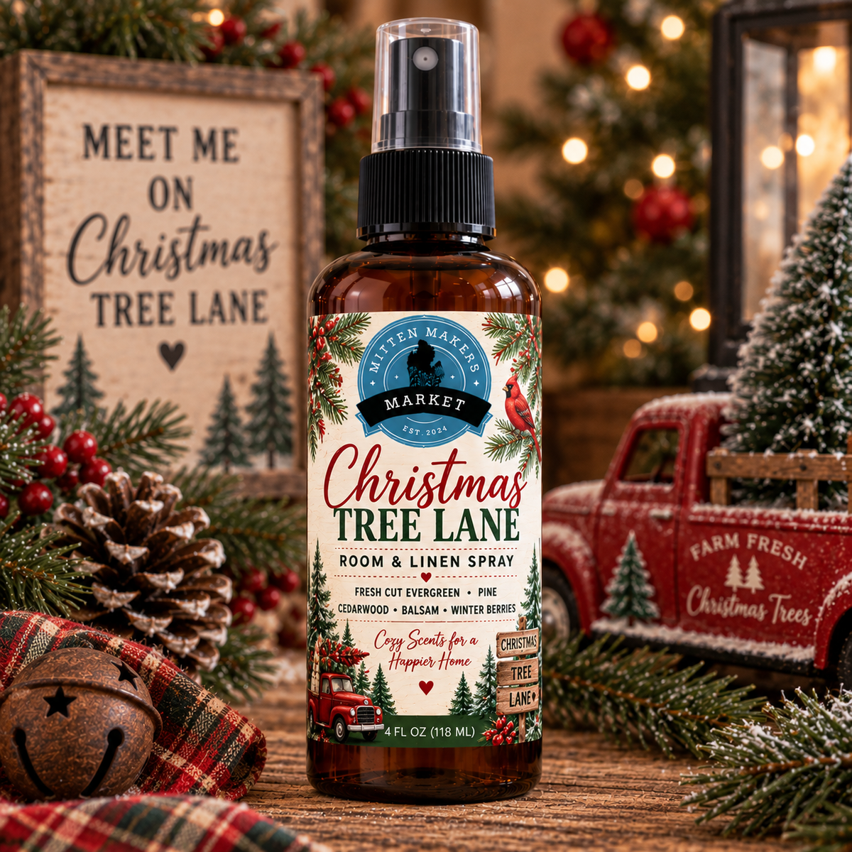Room & Linen Spray - Christmas Tree Lane – 4 oz