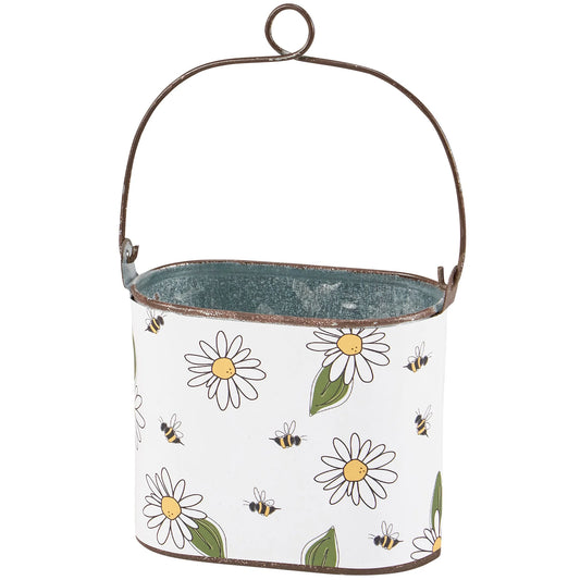 Daisy & Bee Metal Bucket (Large or Small)
