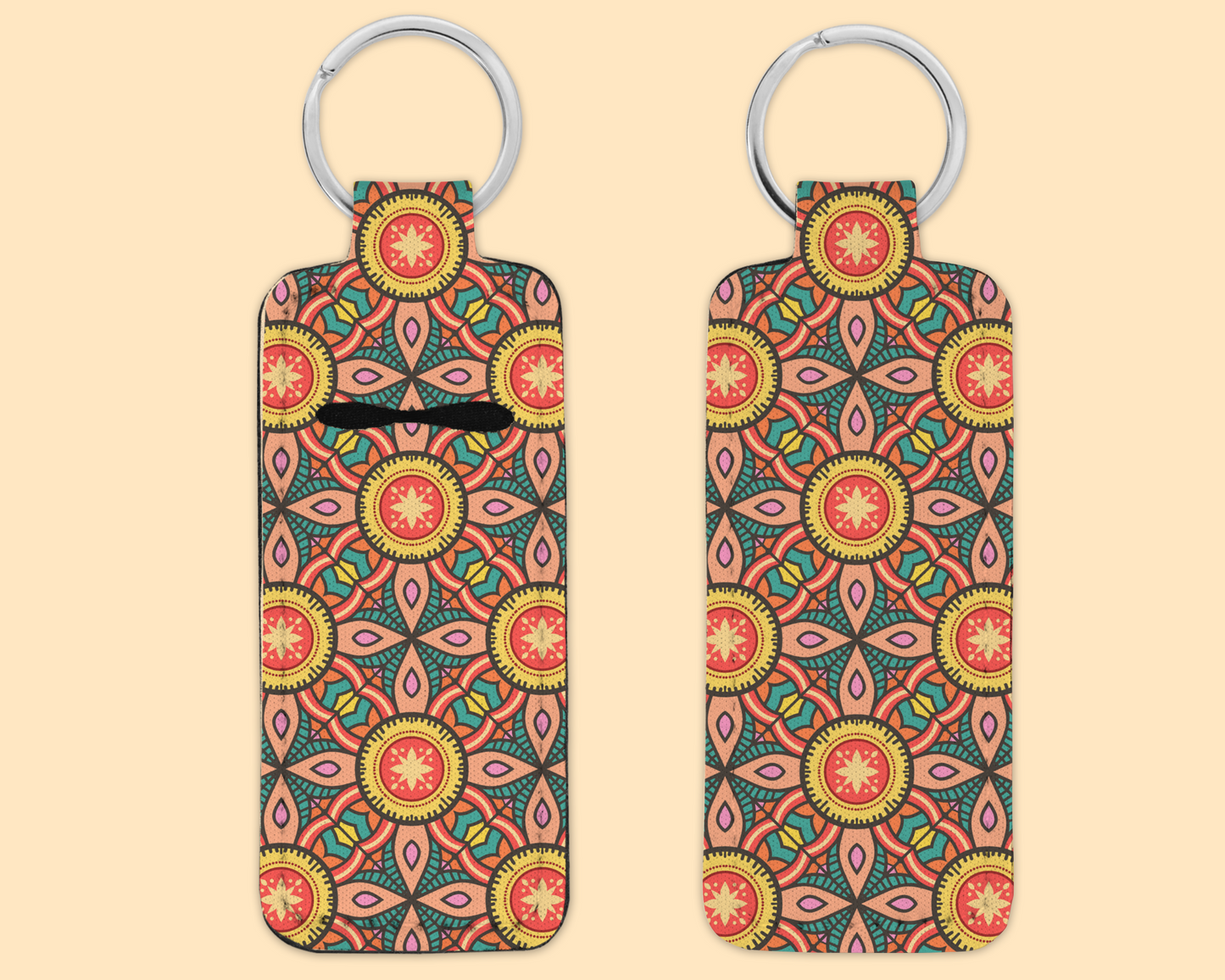 Chapstick / Lip Balm Keychain - Abstract Art