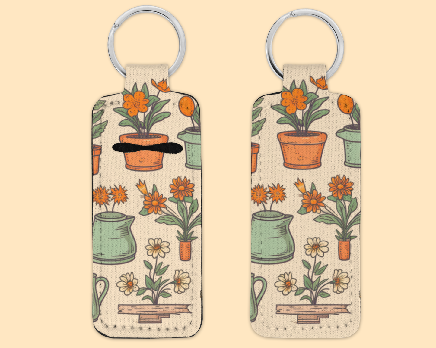 Chapstick / Lip Balm Keychain - (E109C) Plants