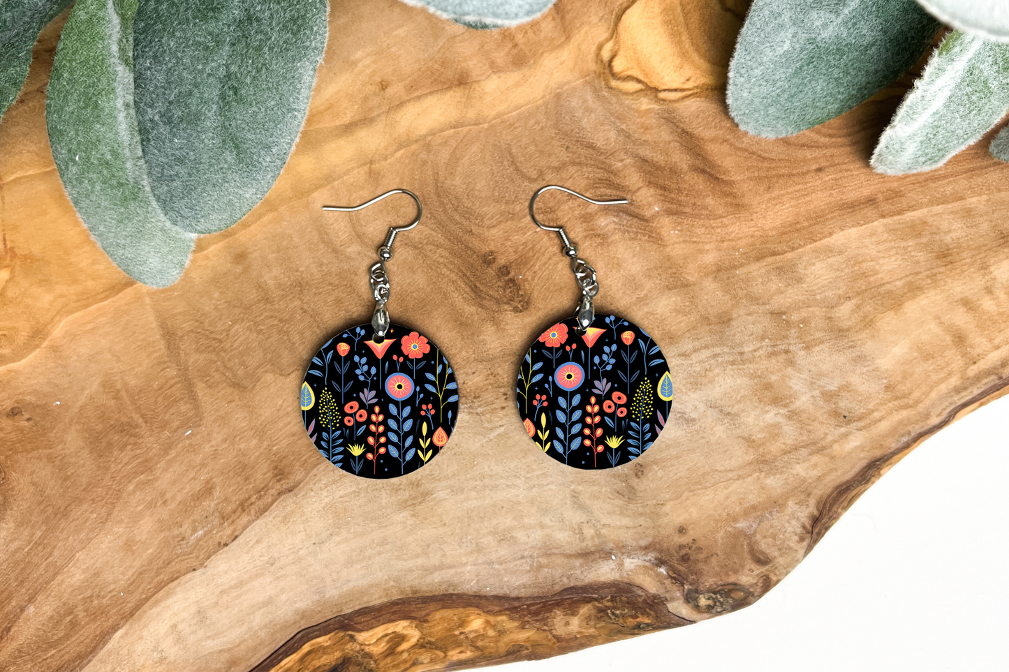 BOHO Floral Round Earrings