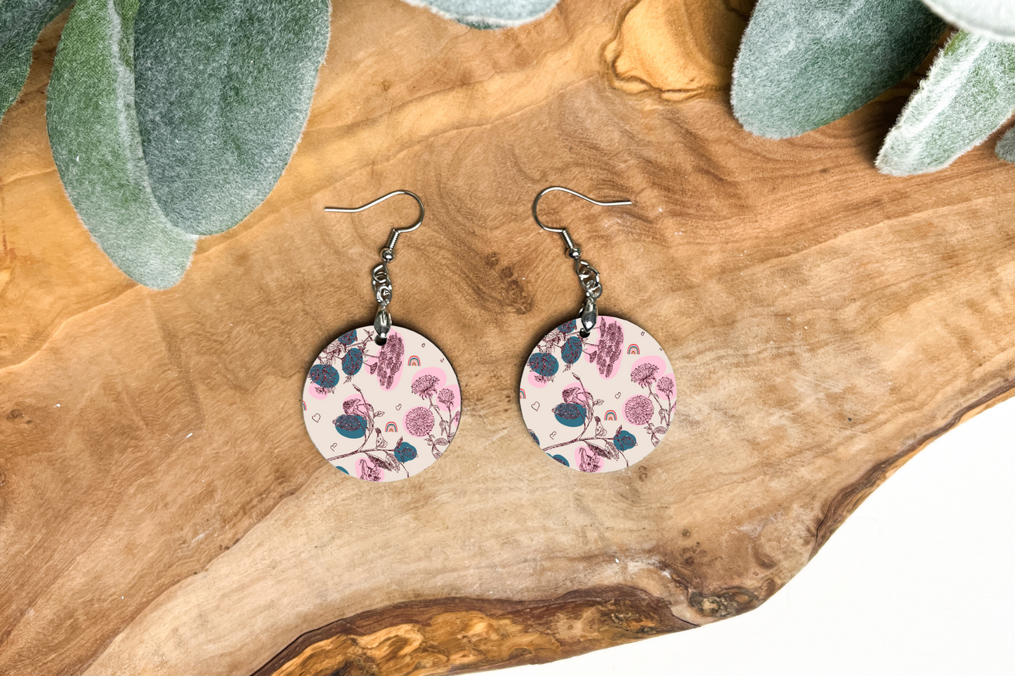 BOHO Pattern 2 Round Earrings