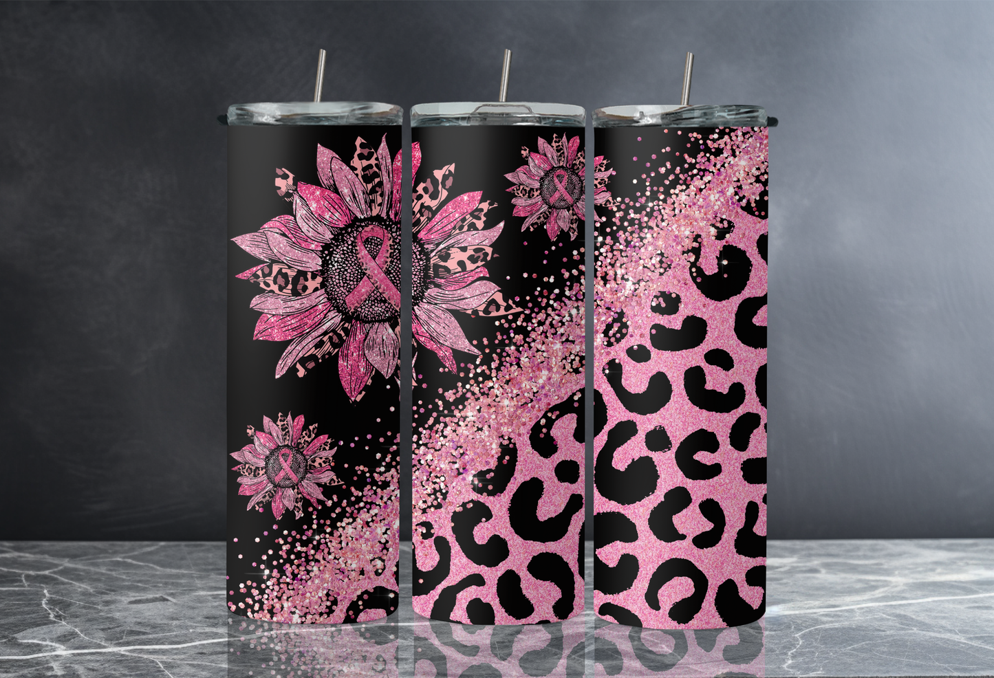 20 oz Skinny Tumbler - Breast Cancer Awareness