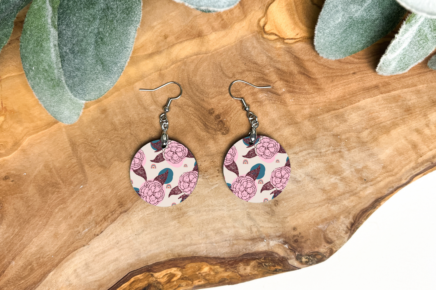 Round Earrings - BOHO Pattern 4