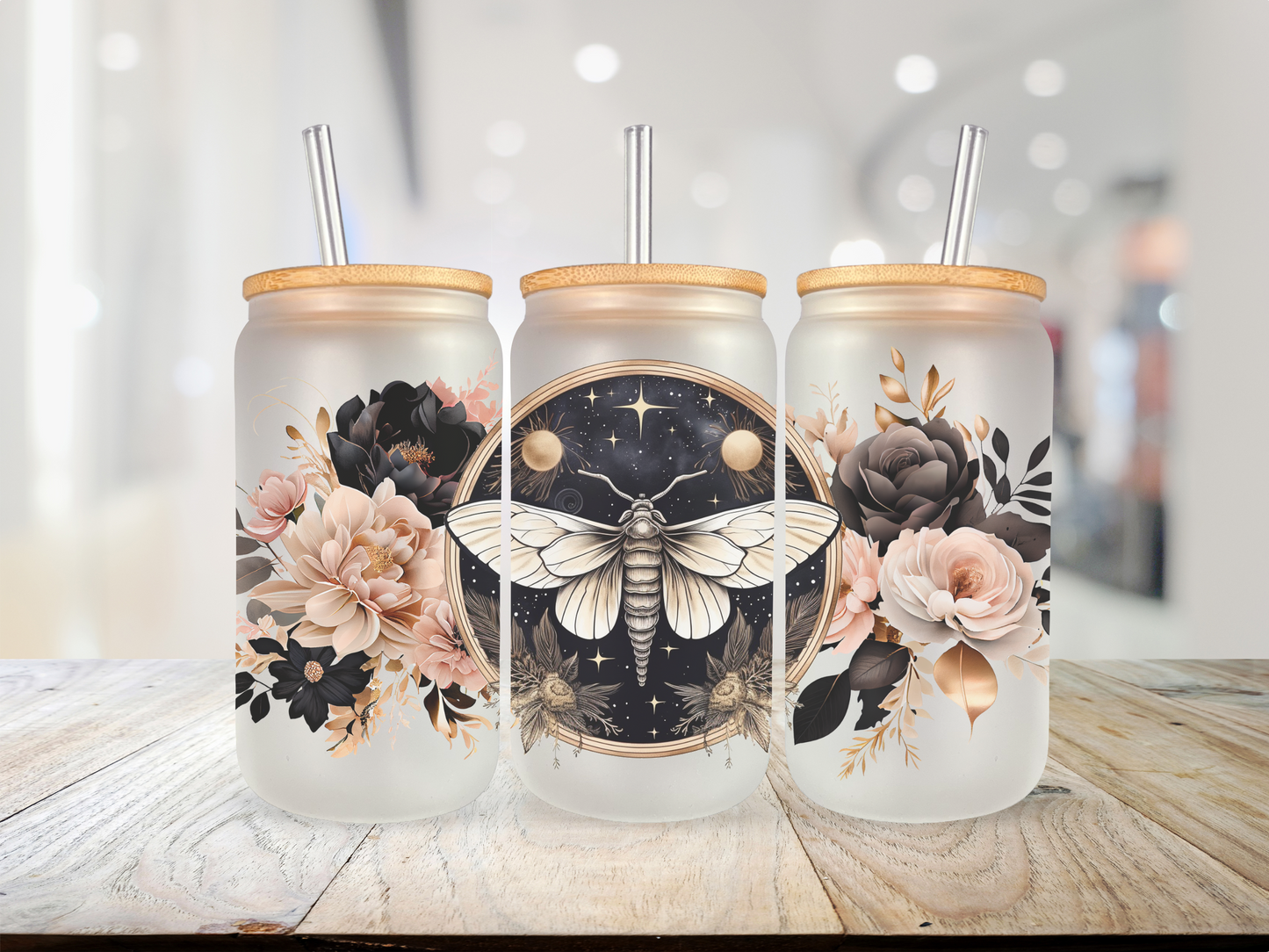 20 oz Glass Cup - Insect