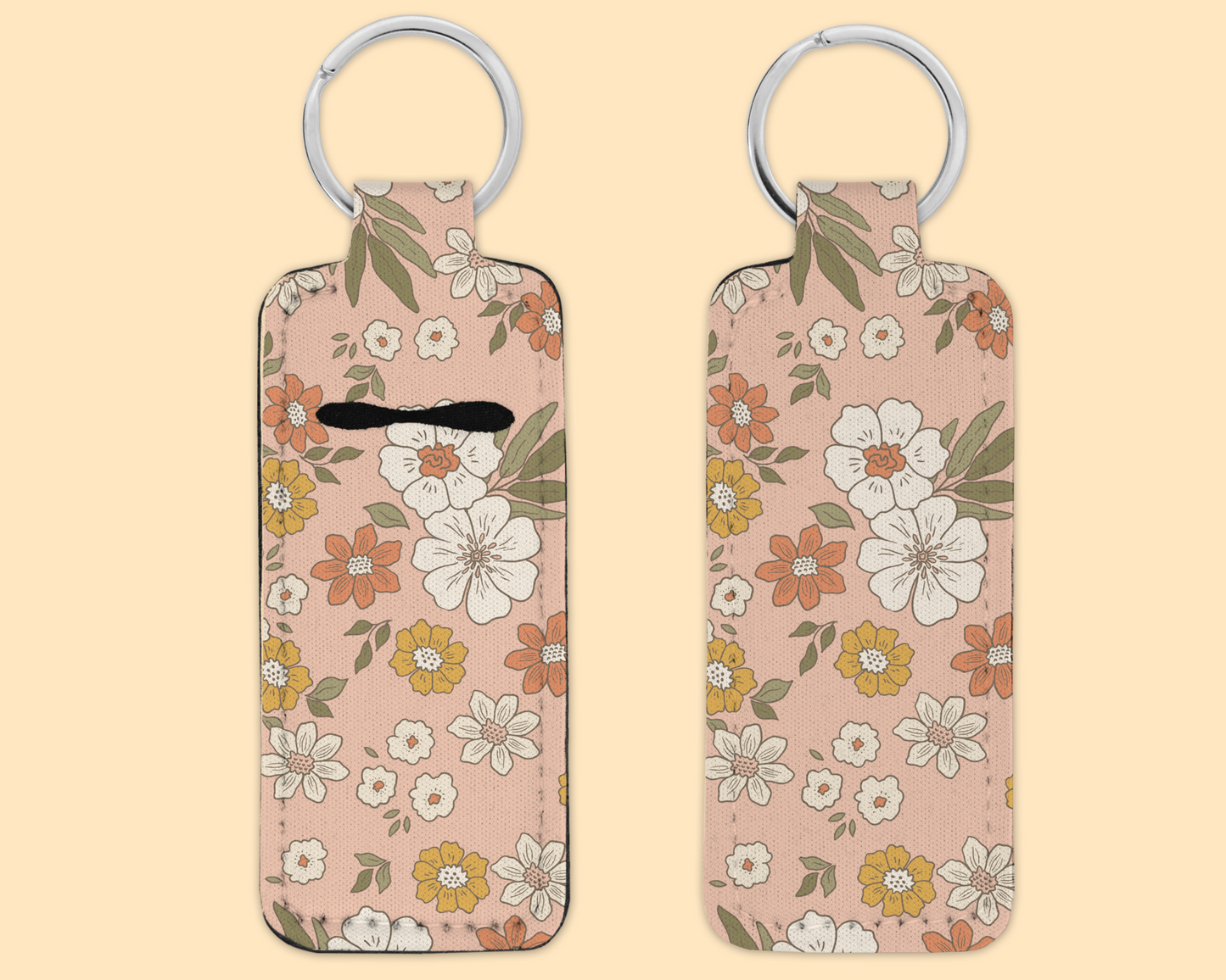Chapstick / Lip Balm Keychain - Floral