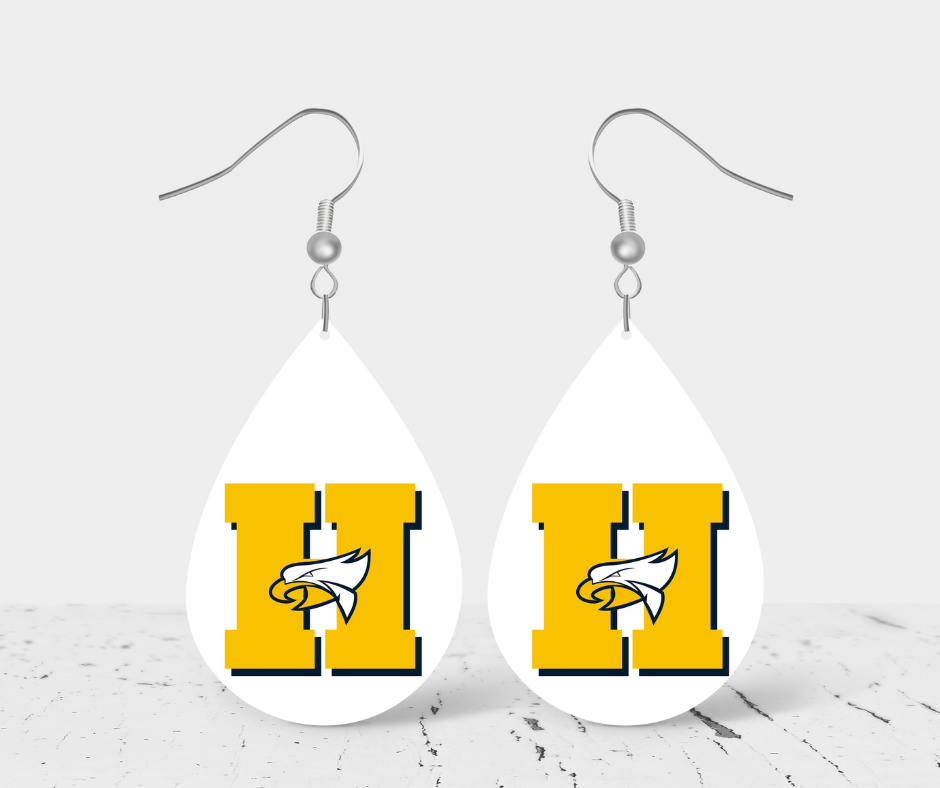 Teardrop Earrings - School Spirit - Hudsonville Eagles