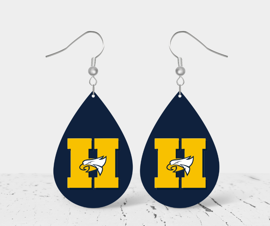 Teardrop Earrings - School Spirit - Hudsonville Eagles