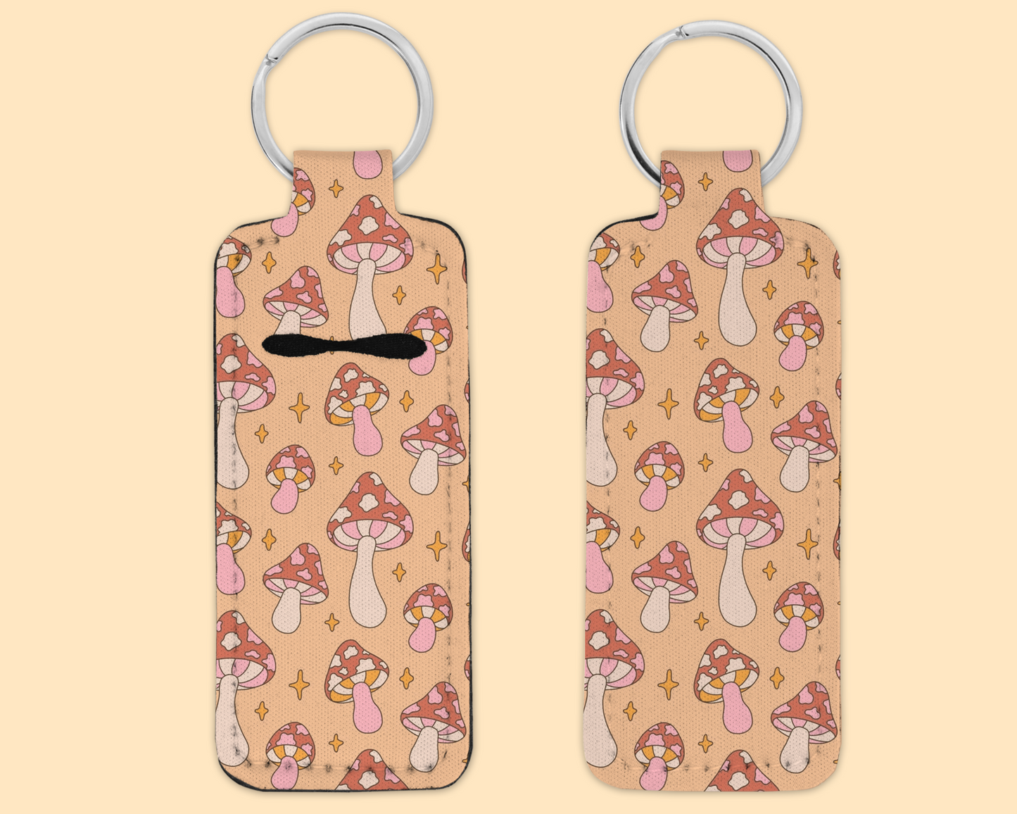 Chapstick / Lip Balm Keychain - Mushrooms