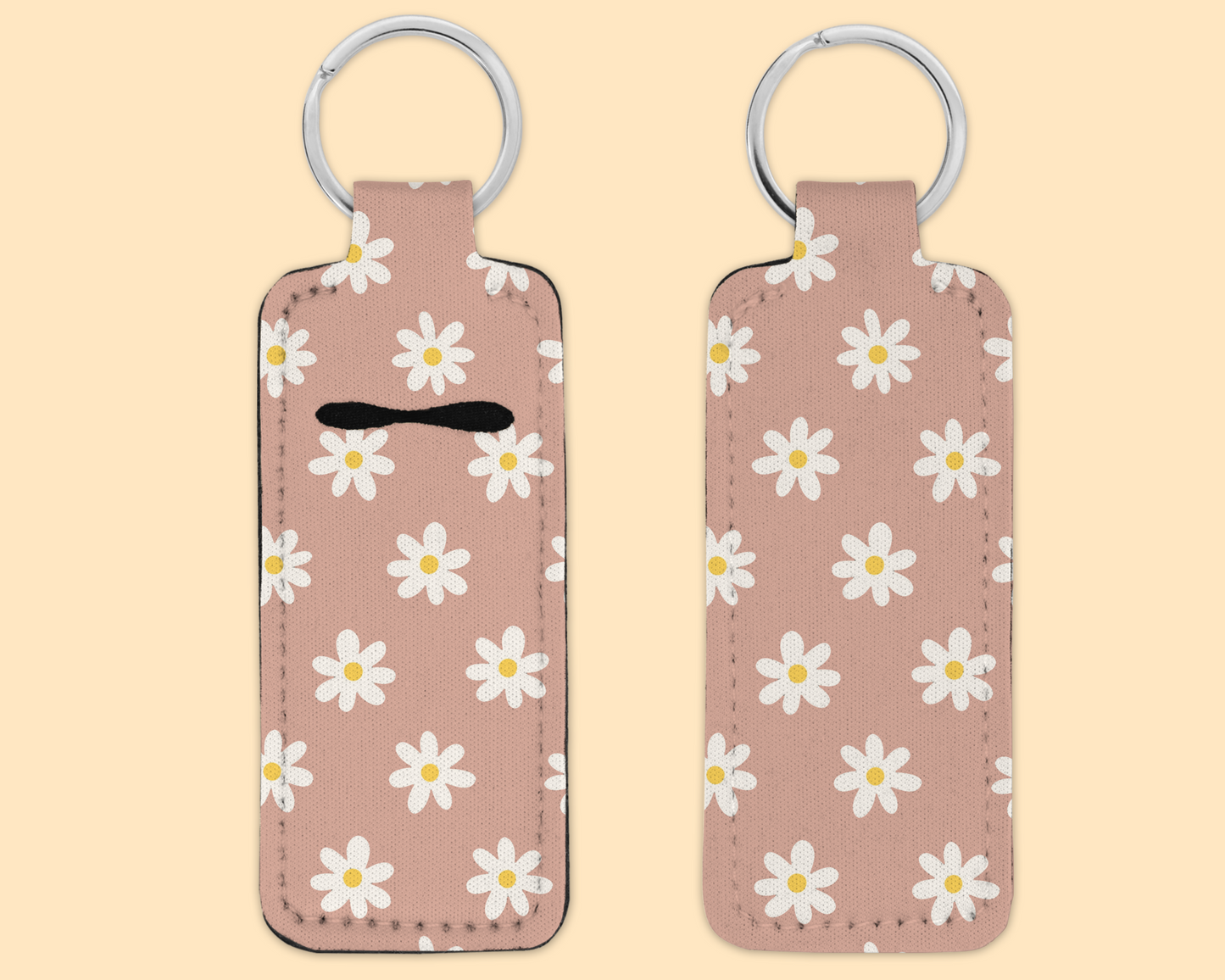 Chapstick / Lip Balm Keychain - Daisies