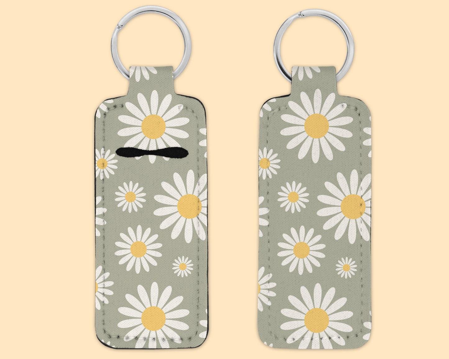 Chapstick / Lip Balm Keychain - Daisies