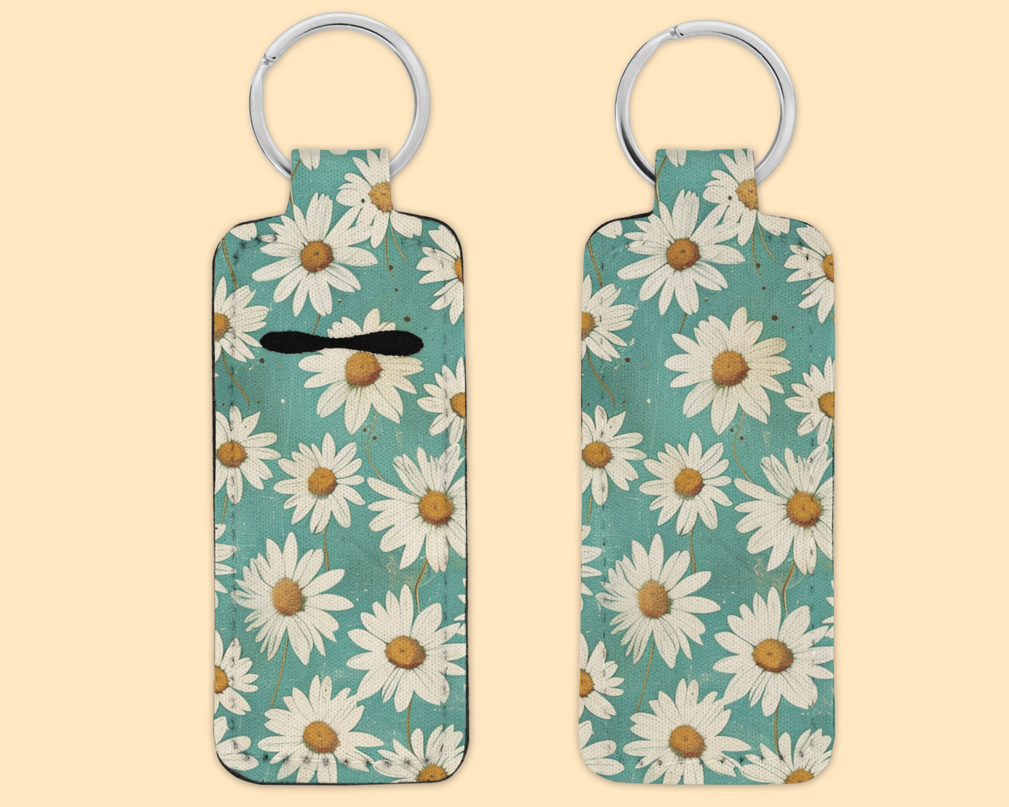 Chapstick / Lip Balm Keychain - Daisies