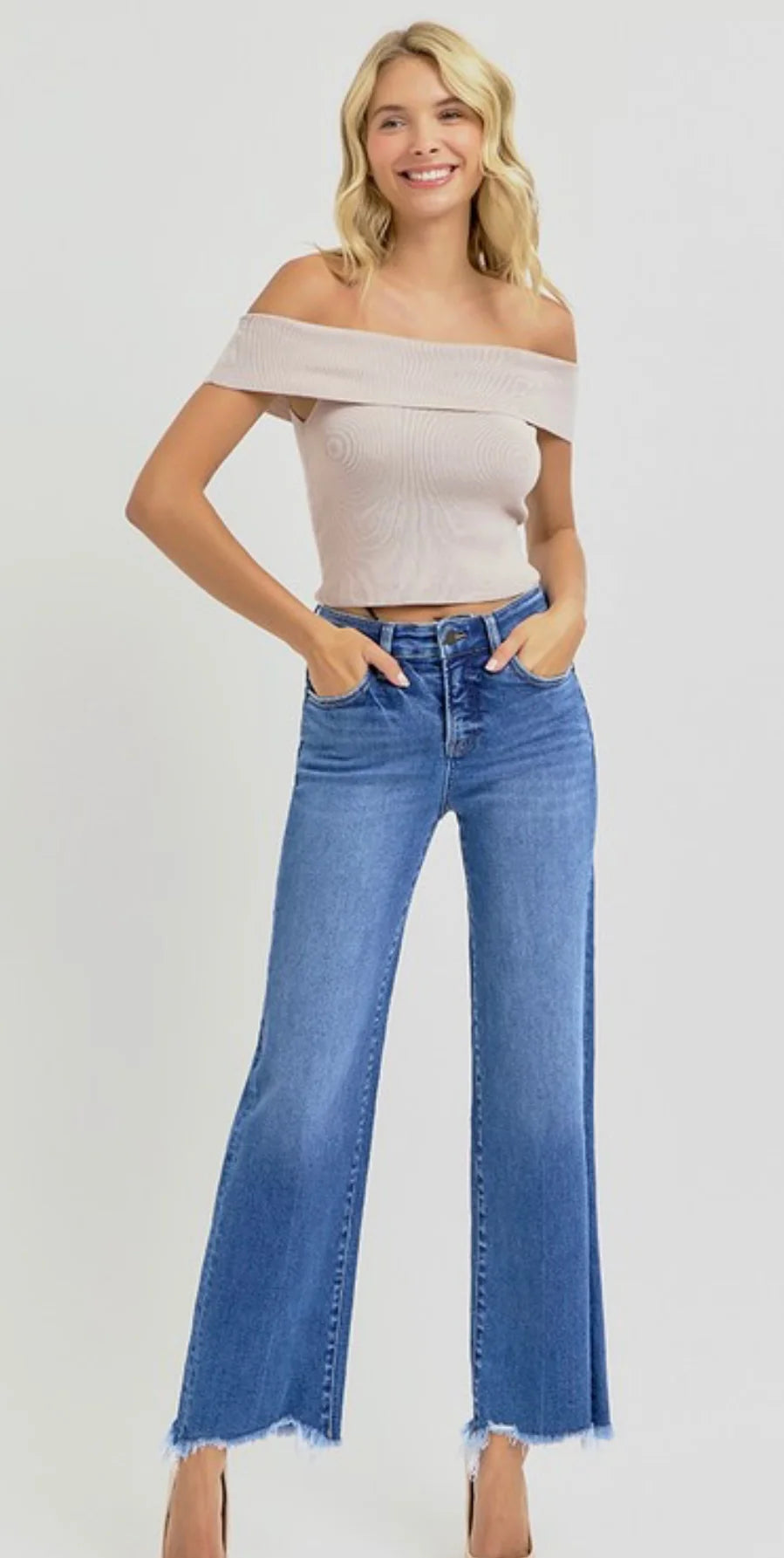 Risen Tummy Control High Rise Straight Jeans – Style RDP5978